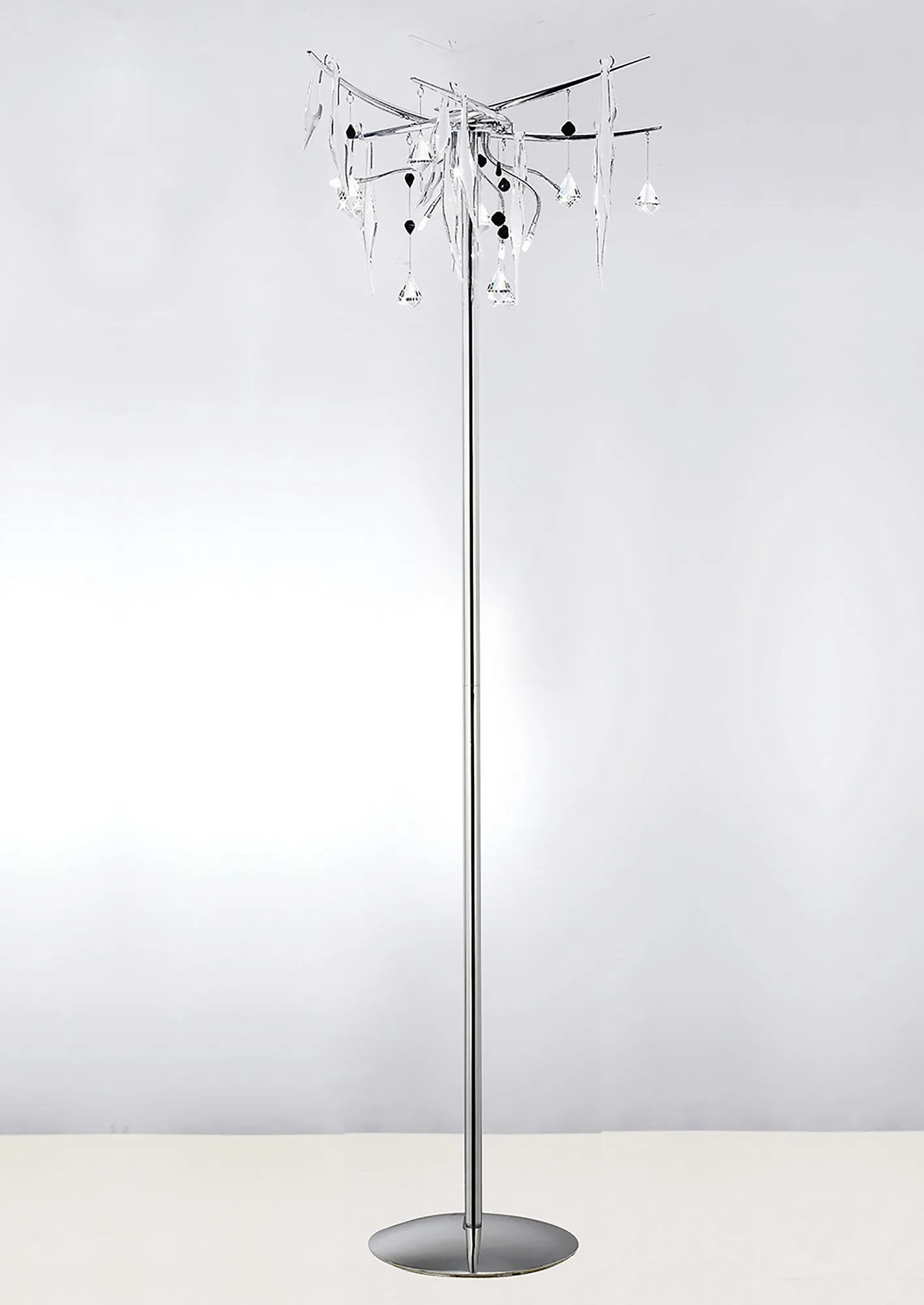 IL50419  Cygnet Crystal 170cm Floor Lamp 6 Light (15kg)